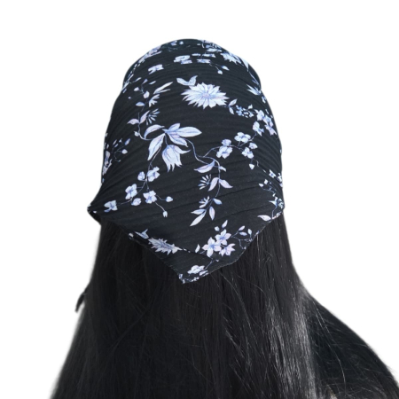 Baticut plisat elegant pentru biserica, material usor si confortabil, model feminin, Moonlight Floral [1]