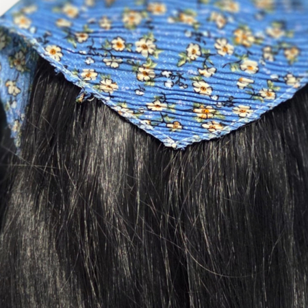 Baticut plisat elegant pentru biserica, material usor si confortabil, model feminin, Blue Meadow Elegance [2]