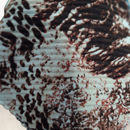 Baticut plisat elegant pentru biserica, material usor si confortabil, model feminin, Cocoa Bloom [1]