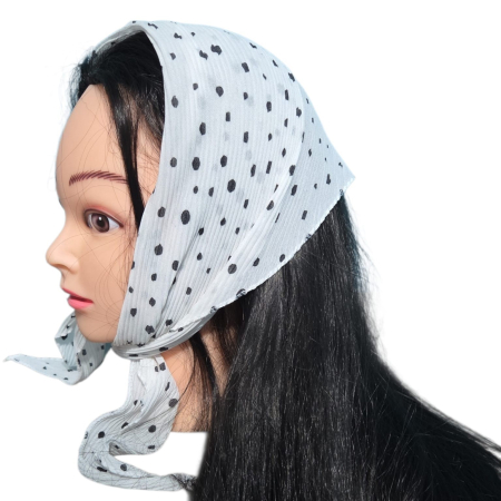 Baticut plisat elegant pentru biserica, material usor si confortabil, model feminin, Paris Dots [0]