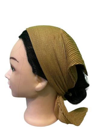 Baticute plisate simple - Baticut plisat simplu pentru biserica, model mic, bronz auriu, accesoriu de cap feminin, elegant si confortabil.