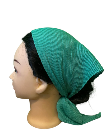 Baticute plisate simple - Baticut plisat simplu pentru biserica, model mic, turcoaz, accesoriu de cap feminin, usor si confortabil.