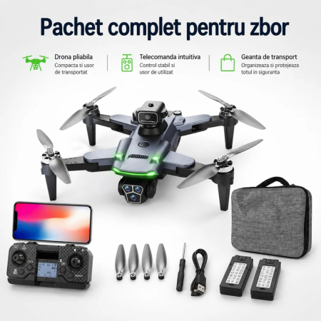 Drona S166 4K cu Camera Dubla, Motor Brushless, Evitare Obstacole, Pliabila, Negru, gadget modern - imagine principala produs|Drona S166 4K cu Camera Dubla, Motor Brushless, Evitare Obstacole, Pliabila, Negru, gadget modern - detaliu produs 2|Drona S166 4K cu Camera Dubla, Motor Brushless, Evitare Obstacole, Pliabila, Negru, gadget modern - detaliu produs 3|Drona S166 4K cu Camera Dubla, Motor Brushless, Evitare Obstacole, Pliabila, Negru, gadget modern - detaliu produs 4|Drona S166 4K cu Camera Dubla, Motor Brushless, Evitare Obstacole, Pliabila, Negru, gadget modern - detaliu produs 5|Drona S166 4K cu Camera Dubla, Motor Brushless, Evitare Obstacole, Pliabila, Negru, gadget modern - detaliu produs 6|Drona S166 4K cu Camera Dubla, Motor Brushless, Evitare Obstacole, Pliabila, Negru, gadget modern - detaliu produs 7|Drona S166 4K cu Camera Dubla, Motor Brushless, Evitare Obstacole, Pliabila, Negru, gadget modern - detaliu produs 8 [6]