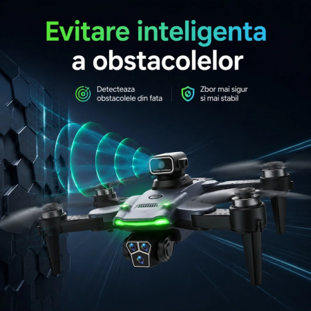 Drona S166 4K cu Camera Dubla, Motor Brushless, Evitare Obstacole, Pliabila, Negru, gadget modern - imagine principala produs|Drona S166 4K cu Camera Dubla, Motor Brushless, Evitare Obstacole, Pliabila, Negru, gadget modern - detaliu produs 2|Drona S166 4K cu Camera Dubla, Motor Brushless, Evitare Obstacole, Pliabila, Negru, gadget modern - detaliu produs 3|Drona S166 4K cu Camera Dubla, Motor Brushless, Evitare Obstacole, Pliabila, Negru, gadget modern - detaliu produs 4|Drona S166 4K cu Camera Dubla, Motor Brushless, Evitare Obstacole, Pliabila, Negru, gadget modern - detaliu produs 5|Drona S166 4K cu Camera Dubla, Motor Brushless, Evitare Obstacole, Pliabila, Negru, gadget modern - detaliu produs 6|Drona S166 4K cu Camera Dubla, Motor Brushless, Evitare Obstacole, Pliabila, Negru, gadget modern - detaliu produs 7|Drona S166 4K cu Camera Dubla, Motor Brushless, Evitare Obstacole, Pliabila, Negru, gadget modern - detaliu produs 8 [5]