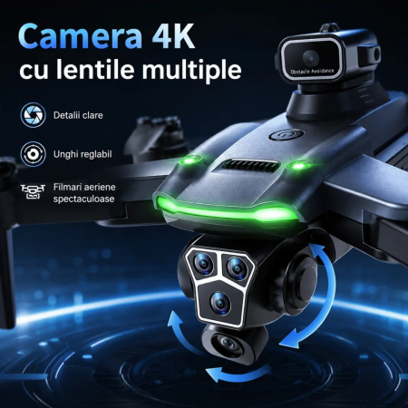 Drona S166 4K cu Camera Dubla, Motor Brushless, Evitare Obstacole, Pliabila, Negru, gadget modern - imagine principala produs|Drona S166 4K cu Camera Dubla, Motor Brushless, Evitare Obstacole, Pliabila, Negru, gadget modern - detaliu produs 2|Drona S166 4K cu Camera Dubla, Motor Brushless, Evitare Obstacole, Pliabila, Negru, gadget modern - detaliu produs 3|Drona S166 4K cu Camera Dubla, Motor Brushless, Evitare Obstacole, Pliabila, Negru, gadget modern - detaliu produs 4|Drona S166 4K cu Camera Dubla, Motor Brushless, Evitare Obstacole, Pliabila, Negru, gadget modern - detaliu produs 5|Drona S166 4K cu Camera Dubla, Motor Brushless, Evitare Obstacole, Pliabila, Negru, gadget modern - detaliu produs 6|Drona S166 4K cu Camera Dubla, Motor Brushless, Evitare Obstacole, Pliabila, Negru, gadget modern - detaliu produs 7|Drona S166 4K cu Camera Dubla, Motor Brushless, Evitare Obstacole, Pliabila, Negru, gadget modern - detaliu produs 8 [1]