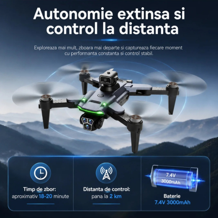 Drona S166 4K cu Camera Dubla, Motor Brushless, Evitare Obstacole, Pliabila, Negru, gadget modern - imagine principala produs|Drona S166 4K cu Camera Dubla, Motor Brushless, Evitare Obstacole, Pliabila, Negru, gadget modern - detaliu produs 2|Drona S166 4K cu Camera Dubla, Motor Brushless, Evitare Obstacole, Pliabila, Negru, gadget modern - detaliu produs 3|Drona S166 4K cu Camera Dubla, Motor Brushless, Evitare Obstacole, Pliabila, Negru, gadget modern - detaliu produs 4|Drona S166 4K cu Camera Dubla, Motor Brushless, Evitare Obstacole, Pliabila, Negru, gadget modern - detaliu produs 5|Drona S166 4K cu Camera Dubla, Motor Brushless, Evitare Obstacole, Pliabila, Negru, gadget modern - detaliu produs 6|Drona S166 4K cu Camera Dubla, Motor Brushless, Evitare Obstacole, Pliabila, Negru, gadget modern - detaliu produs 7|Drona S166 4K cu Camera Dubla, Motor Brushless, Evitare Obstacole, Pliabila, Negru, gadget modern - detaliu produs 8 [4]