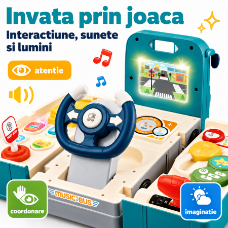 Jucarie Autobuz Interactiv 2 in 1 pentru Copii, cu Sunete, Lumini si Simulator de Condus, +3 Ani - imagine principala produs|Jucarie Autobuz Interactiv 2 in 1 pentru Copii, cu Sunete, Lumini si Simulator de Condus, +3 Ani - detaliu produs 2|Jucarie Autobuz Interactiv 2 in 1 pentru Copii, cu Sunete, Lumini si Simulator de Condus, +3 Ani - detaliu produs 3|Jucarie Autobuz Interactiv 2 in 1 pentru Copii, cu Sunete, Lumini si Simulator de Condus, +3 Ani - detaliu produs 4|Jucarie Autobuz Interactiv 2 in 1 pentru Copii, cu Sunete, Lumini si Simulator de Condus, +3 Ani - detaliu produs 5|Jucarie Autobuz Interactiv 2 in 1 pentru Copii, cu Sunete, Lumini si Simulator de Condus, +3 Ani - detaliu produs 6|Jucarie Autobuz Interactiv 2 in 1 pentru Copii, cu Sunete, Lumini si Simulator de Condus, +3 Ani - detaliu produs 7 [2]