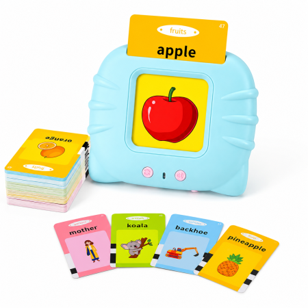 Educative si STEM - Jucarie Montessori, cititor de carduri, 224 de cuvinte, 112 imagini, pentru copii - imagine principala produs