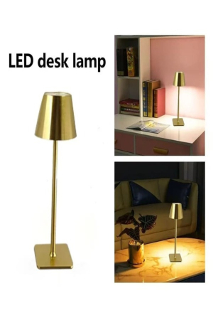 Iluminat interior - Lampa de Masa Reincarcabila LED Touch Q-LED46, 5W, 2600 mAh, Aluminiu, Auriu - imagine principala produs