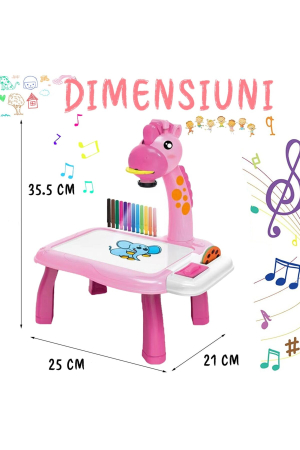 Masa de desen cu proiector Girafa roz, 24 modele, 12 carioci, Functie muzicala, pentru copii - imagine principala produs|Masa de desen cu proiector Girafa roz, 24 modele, 12 carioci, Functie muzicala, pentru copii - detaliu produs 2|Masa de desen cu proiector Girafa roz, 24 modele, 12 carioci, Functie muzicala, pentru copii - detaliu produs 3|Masa de desen cu proiector Girafa roz, 24 modele, 12 carioci, Functie muzicala, pentru copii - detaliu produs 4|Masa de desen cu proiector Girafa roz, 24 modele, 12 carioci, Functie muzicala, pentru copii - detaliu produs 5|Masa de desen cu proiector Girafa roz, 24 modele, 12 carioci, Functie muzicala, pentru copii - detaliu produs 6 [4]