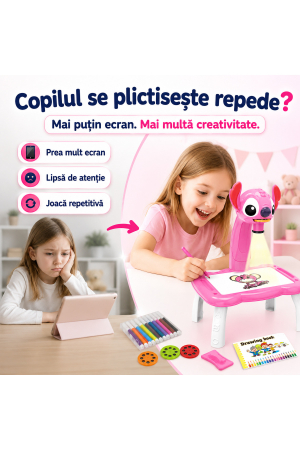 Masa de desen cu proiector Stitch, roz, 24 modele, 12 carioci, pentru copii - imagine principala produs|Masa de desen cu proiector Stitch, roz, 24 modele, 12 carioci, pentru copii - detaliu produs 2|Masa de desen cu proiector Stitch, roz, 24 modele, 12 carioci, pentru copii - detaliu produs 3|Masa de desen cu proiector Stitch, roz, 24 modele, 12 carioci, pentru copii - detaliu produs 4|Masa de desen cu proiector Stitch, roz, 24 modele, 12 carioci, pentru copii - detaliu produs 5|Masa de desen cu proiector Stitch, roz, 24 modele, 12 carioci, pentru copii - detaliu produs 6|Masa de desen cu proiector Stitch, roz, 24 modele, 12 carioci, pentru copii - detaliu produs 7 [3]