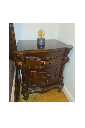 Mini veioza decorativa bec retro, lumina calda, intensitate reglabila, 3×AA, Gri - imagine principala produs [5]