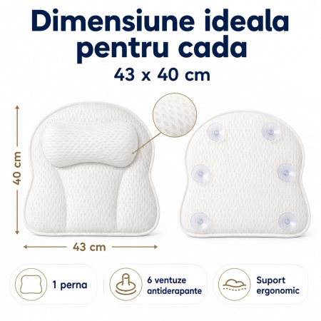 Perna baie ergonomica 4D Air Mesh pentru cada [3]