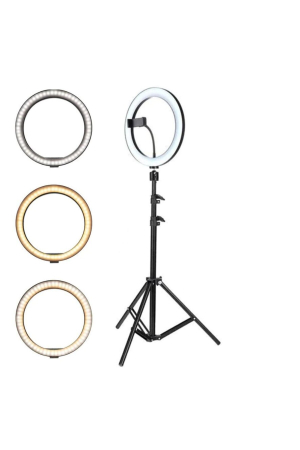 Electronice - Ring Light LED 45 cm (18 inch), USB, 3 moduri lumina, trepied 210cm, Negru 45 cm, gadget modern - imagine principala produs