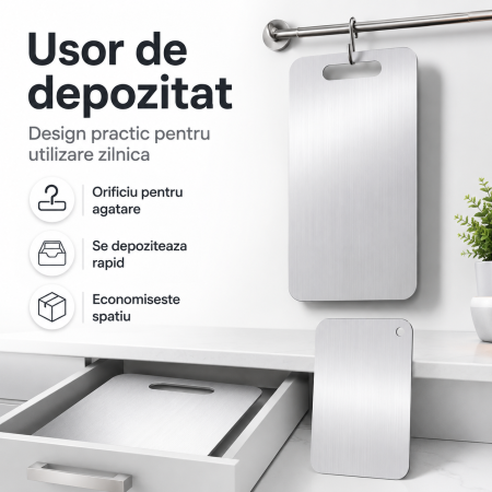 Set 3 tocatoare din otel inoxidabil, gri, pentru pregatirea alimentelor in bucatarie [3]