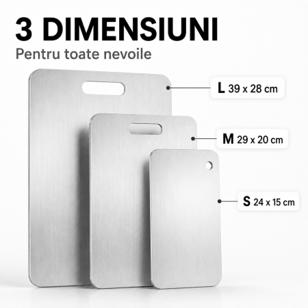 Set 3 tocatoare din otel inoxidabil, gri, pentru pregatirea alimentelor in bucatarie [5]