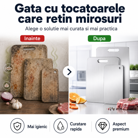 Set 3 tocatoare din otel inoxidabil, gri, pentru pregatirea alimentelor in bucatarie [1]