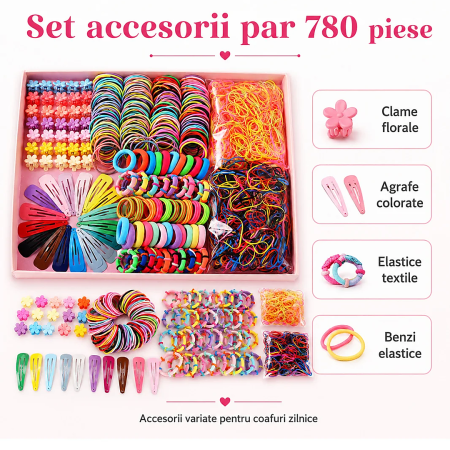 Set Accesorii Par 780 Piese, Elastice, Agrafe si Clame Florale Colorate pentru Fetite, pentru copii - imagine principala produs|Set Accesorii Par 780 Piese, Elastice, Agrafe si Clame Florale Colorate pentru Fetite, pentru copii - detaliu produs 2|Set Accesorii Par 780 Piese, Elastice, Agrafe si Clame Florale Colorate pentru Fetite, pentru copii - detaliu produs 3|Set Accesorii Par 780 Piese, Elastice, Agrafe si Clame Florale Colorate pentru Fetite, pentru copii - detaliu produs 4|Set Accesorii Par 780 Piese, Elastice, Agrafe si Clame Florale Colorate pentru Fetite, pentru copii - detaliu produs 5|Set Accesorii Par 780 Piese, Elastice, Agrafe si Clame Florale Colorate pentru Fetite, pentru copii - detaliu produs 6|Set Accesorii Par 780 Piese, Elastice, Agrafe si Clame Florale Colorate pentru Fetite, pentru copii - detaliu produs 7 [2]