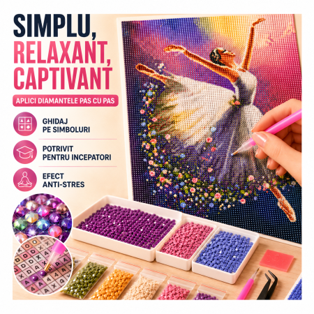 Set Broderie cu Diamante 5D 30x40 cm, Pictura Diamantata Multicolor, Kit DIY Decorativ - imagine principala produs|Set Broderie cu Diamante 5D 30x40 cm, Pictura Diamantata Multicolor, Kit DIY Decorativ - detaliu produs 2|Set Broderie cu Diamante 5D 30x40 cm, Pictura Diamantata Multicolor, Kit DIY Decorativ - detaliu produs 3|Set Broderie cu Diamante 5D 30x40 cm, Pictura Diamantata Multicolor, Kit DIY Decorativ - detaliu produs 4|Set Broderie cu Diamante 5D 30x40 cm, Pictura Diamantata Multicolor, Kit DIY Decorativ - detaliu produs 5|Set Broderie cu Diamante 5D 30x40 cm, Pictura Diamantata Multicolor, Kit DIY Decorativ - detaliu produs 6 [2]