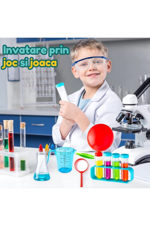 Set Laborator de Stiinta pentru Copii, Design Interactiv, 100+ Activitati, Dezvoltare STEM - imagine principala produs [3]