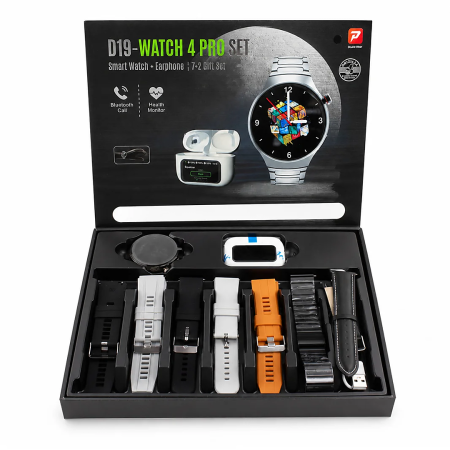 Electronice - Set Smartwatch D19 Watch 4 Pro, Apeluri wireless, Apeluri Bluetooth, IP67, Multicolor, gadget modern - imagine principala produs|Set Smartwatch D19 Watch 4 Pro, Apeluri wireless, Apeluri Bluetooth, IP67, Multicolor, gadget modern - detaliu produs 2|Set Smartwatch D19 Watch 4 Pro, Apeluri wireless, Apeluri Bluetooth, IP67, Multicolor, gadget modern - detaliu produs 3|Set Smartwatch D19 Watch 4 Pro, Apeluri wireless, Apeluri Bluetooth, IP67, Multicolor, gadget modern - detaliu produs 4|Set Smartwatch D19 Watch 4 Pro, Apeluri wireless, Apeluri Bluetooth, IP67, Multicolor, gadget modern - detaliu produs 5|Set Smartwatch D19 Watch 4 Pro, Apeluri wireless, Apeluri Bluetooth, IP67, Multicolor, gadget modern - detaliu produs 6|Set Smartwatch D19 Watch 4 Pro, Apeluri wireless, Apeluri Bluetooth, IP67, Multicolor, gadget modern - detaliu produs 7