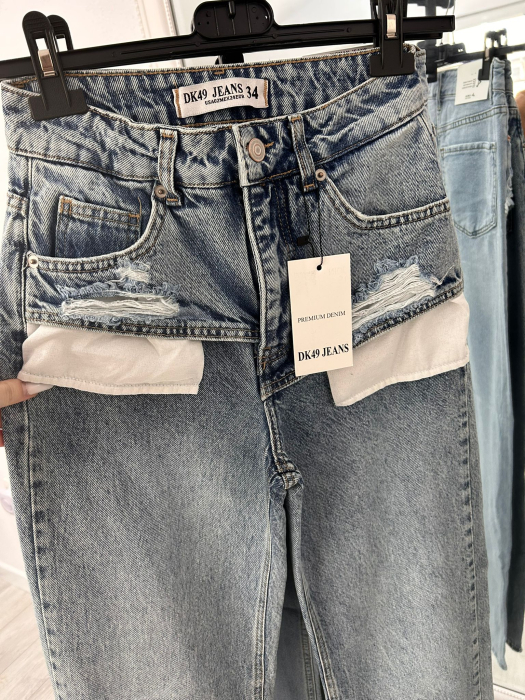 Blugi Wide Leg cu Buzunare Exterioare [4]