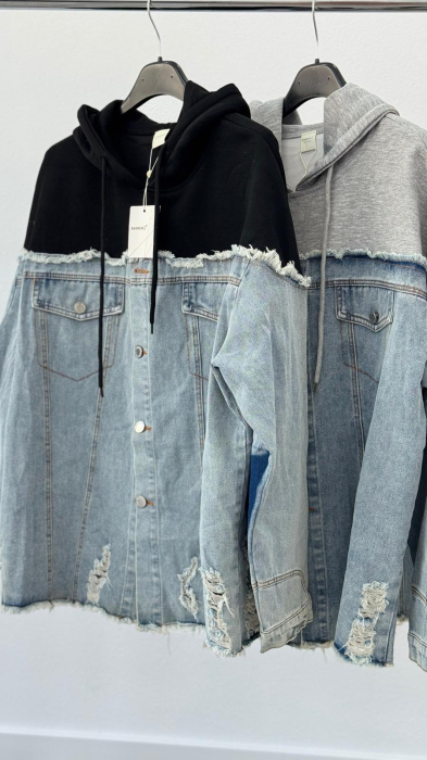 Hanorac Denim/Bumbac Premium Gri [3]