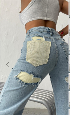 Blugi - Blugi Karmen - inserție lime
