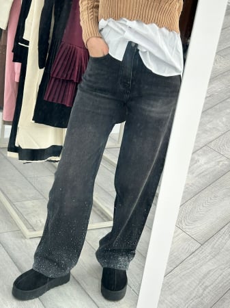Blugi - Blugi negrii cu strasuri
