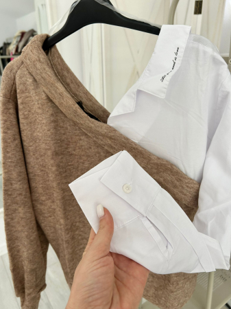 Bluză tip cămașă- Cappuccino [1]