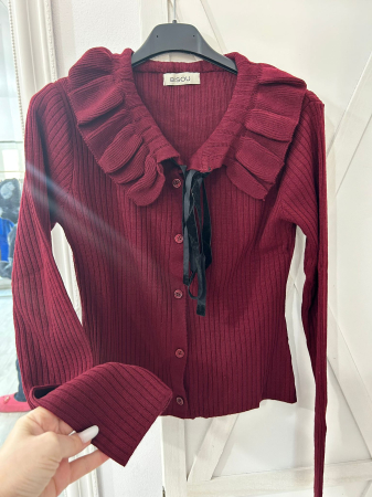 Bluze - Bluza Tip Fluture Bordo