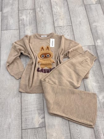 Noutăți - Compleu Labubu Maro-Cappuccino