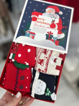 Accesorii - Cutie Christmas Șosete Bumbac-Damă