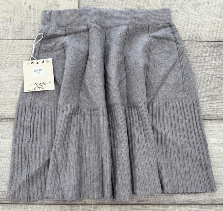 Fuste - Fustă Tricot - Gri