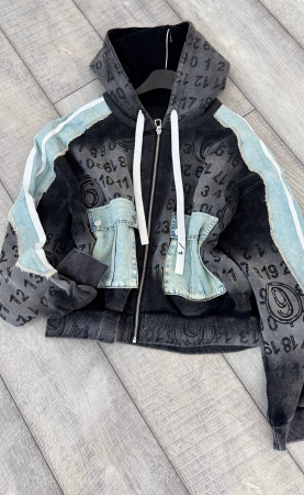 Noutăți - Hanorac Denim/Bumbac@