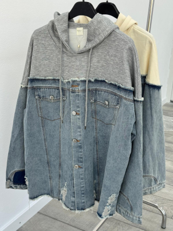 Noutăți - Hanorac Denim/Bumbac Premium Gri