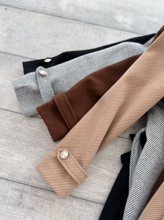 Paltoane - Palton toamnă Maro-Cappucino