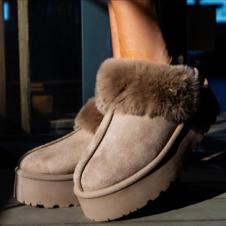 Încălțăminte - UGG Îmblănit cu bandă detașabilă Maro