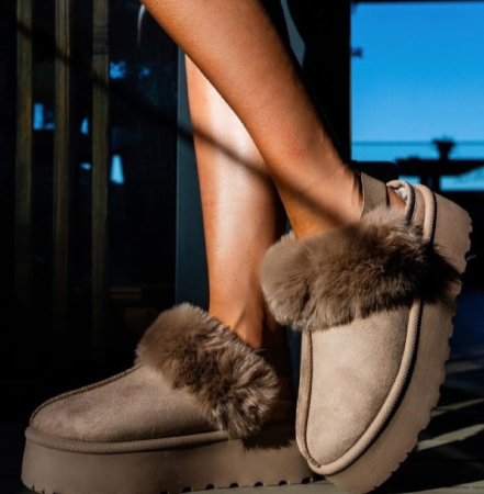 UGG Îmblănit cu bandă detașabilă Maro [1]
