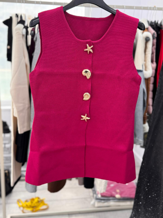 Noutăți - Vestă AZara Roz-Fucsia