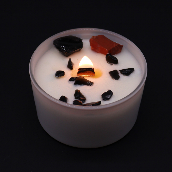 Lumanare Chakra cu Pietre Pretioase - Chakra Radacina [5]