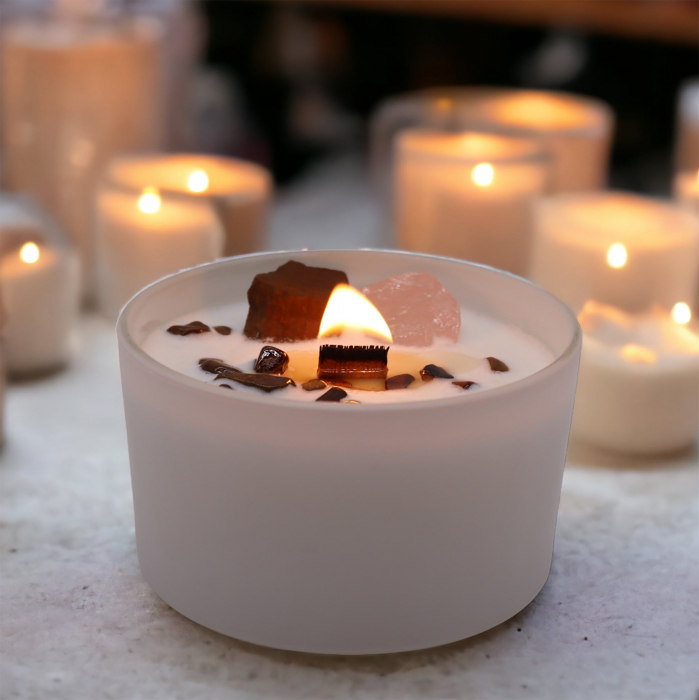 Lumanari Chakra cu Pietre Pretioase - Chakra Sacra [6]