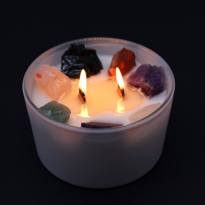 Lumanari Chakra cu Pietre Pretioase - Sapte Chakre [5]