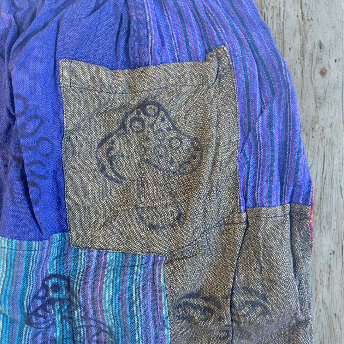 Pantaloni Motiv de Ciuperca - Design Block Print - Tonuri de Violet [3]