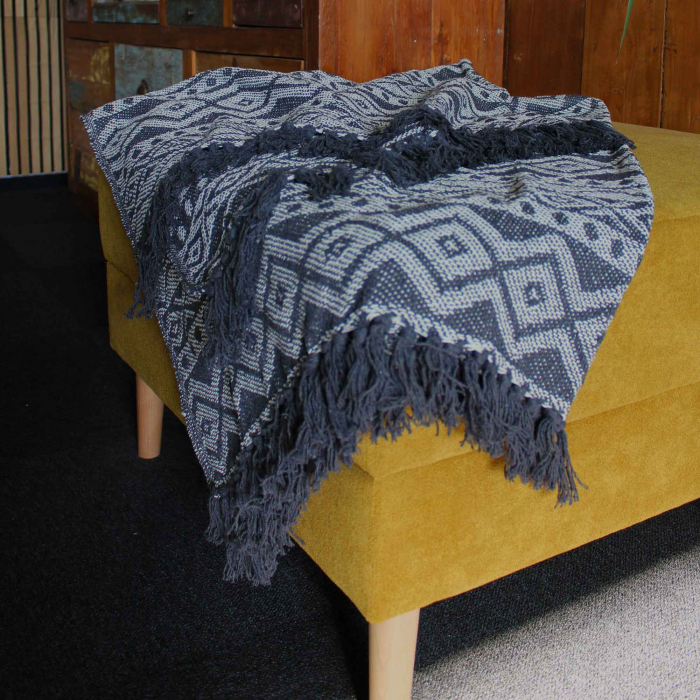 Patura Boho Confort - 125x150cm - Gri Geometric [5]