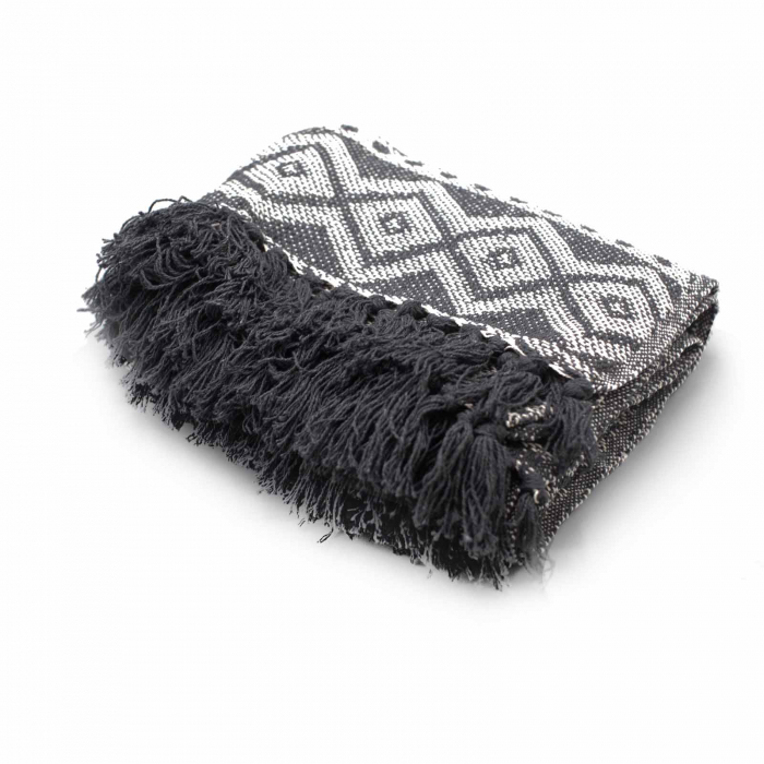 Patura Boho Confort - 125x150cm - Gri Geometric [3]