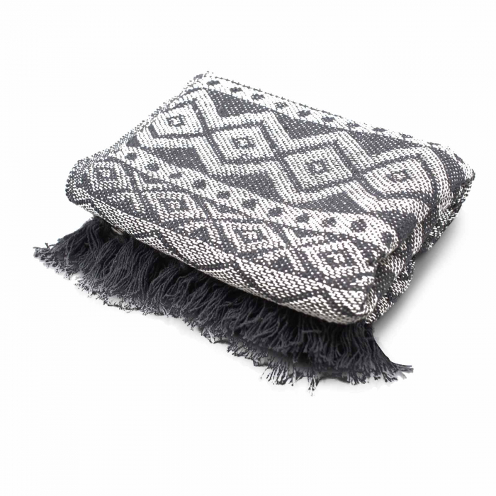 Patura Boho Confort - 125x150cm - Gri Geometric [2]