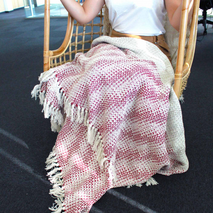 Patura Boho Confort - 125x150cm - Rubin în Doua Tonuri [3]