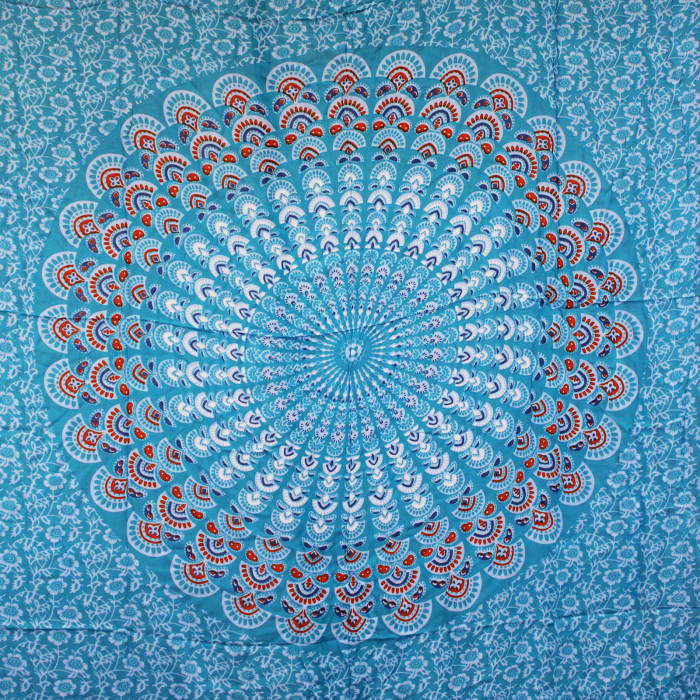 Sarong Mandala - Albastru si Portocaliu [3]
