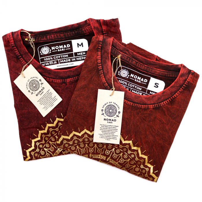 Tricou Stone Wash - Mandala - Maro [3]